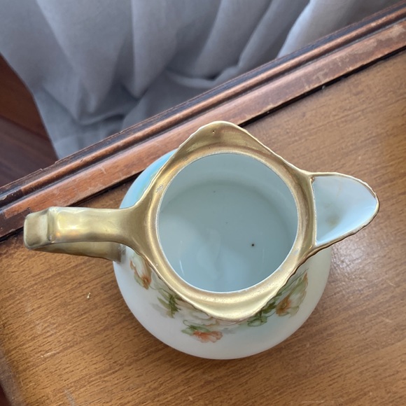 Beyer&Bock Royal Rudolstadt porcelain creamer, peonies floral pattern - Picture 3 of 14